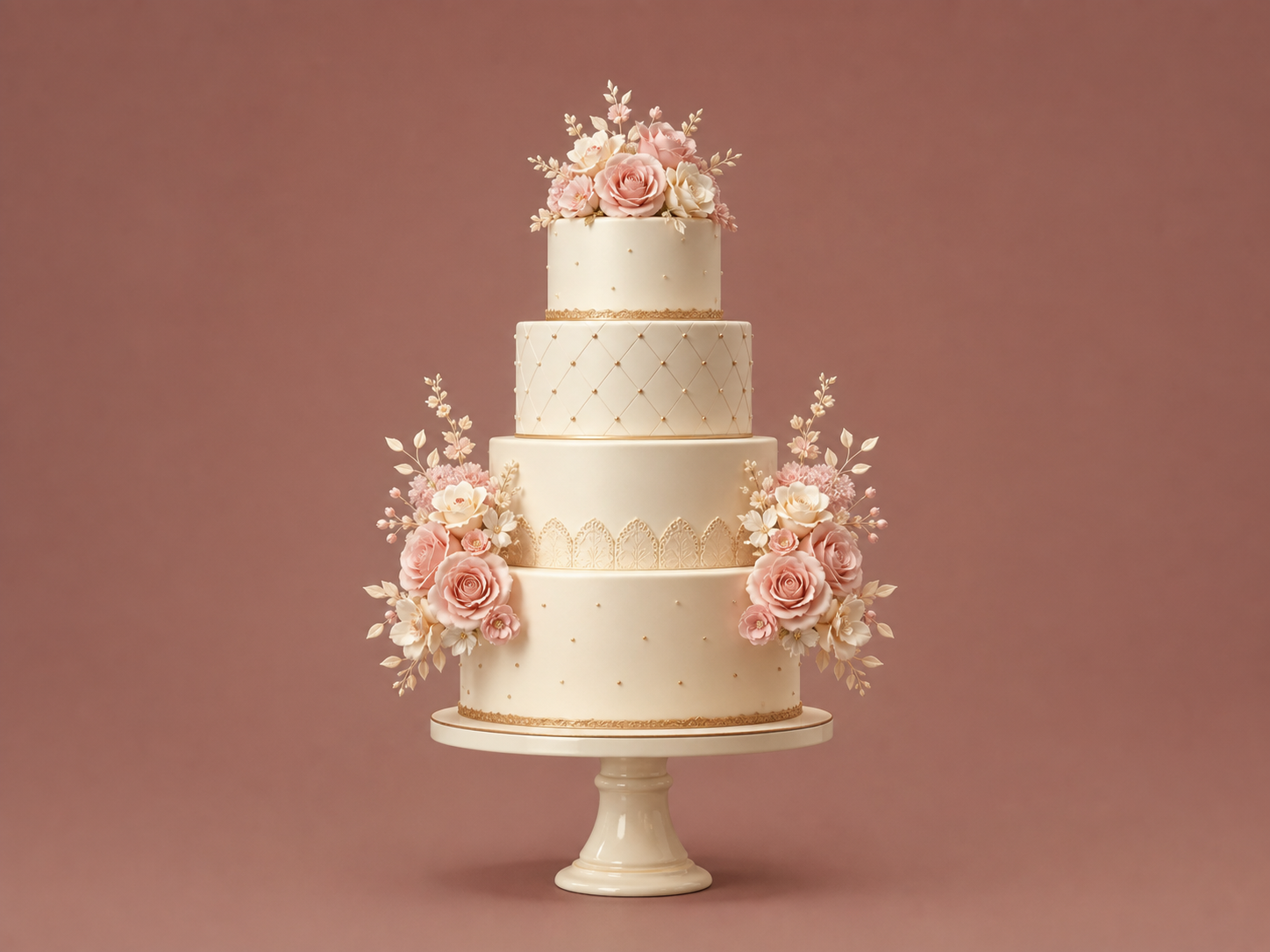 Симметрично оформленный праздничный торт Take2cake